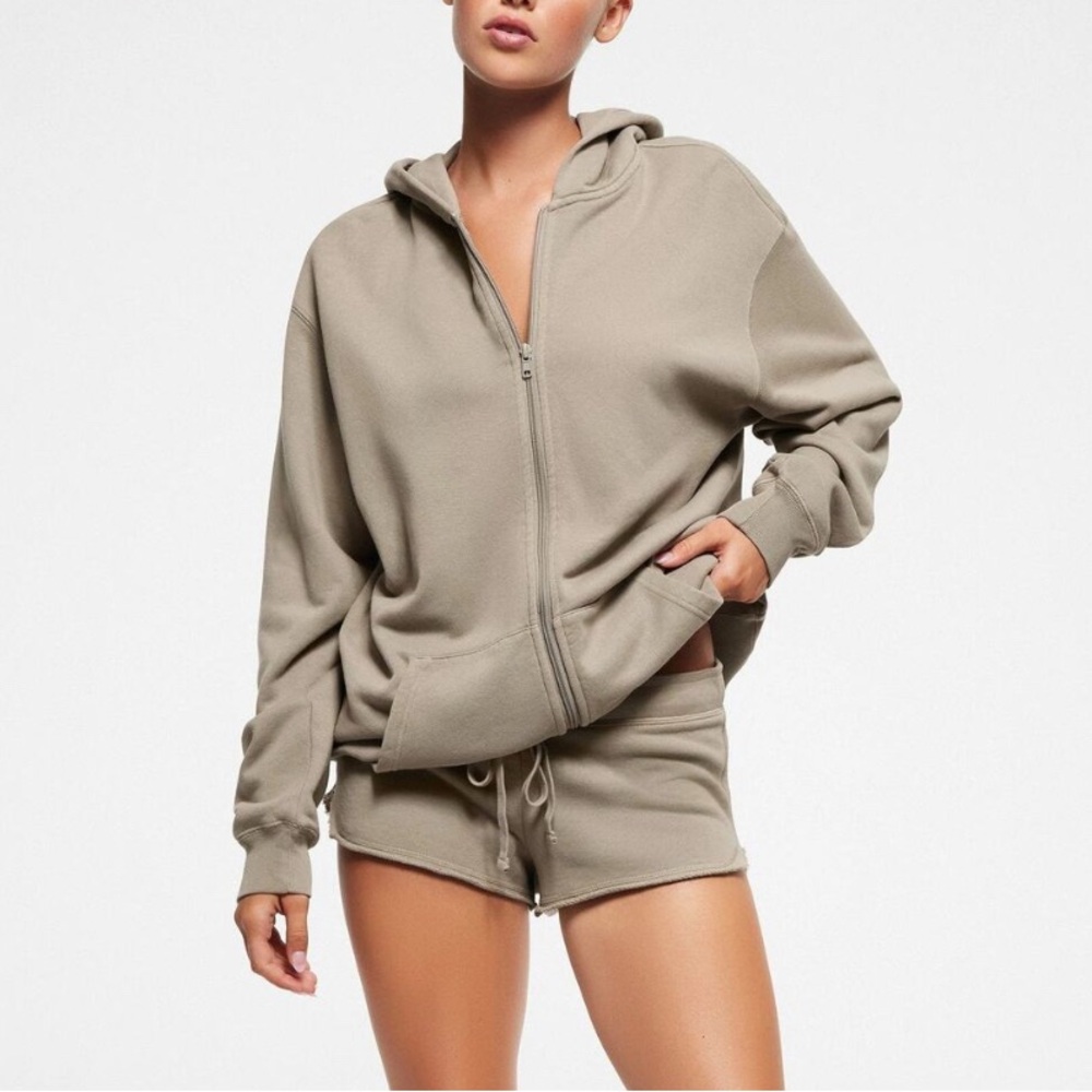 SKIMS (rare color) NEW French Terry Oversized Full-zip
